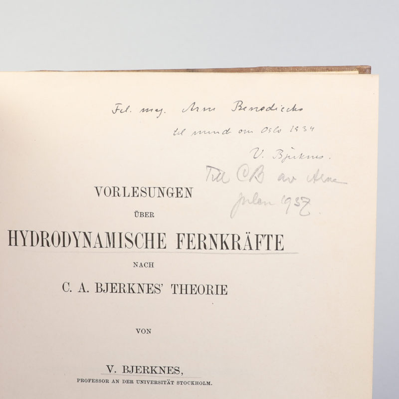 VILHELM BJERKNES Antikvariat Bryggen