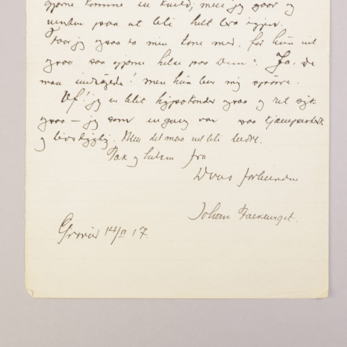 66) JOHAN FALKBERGET – BREV - Bilde 2